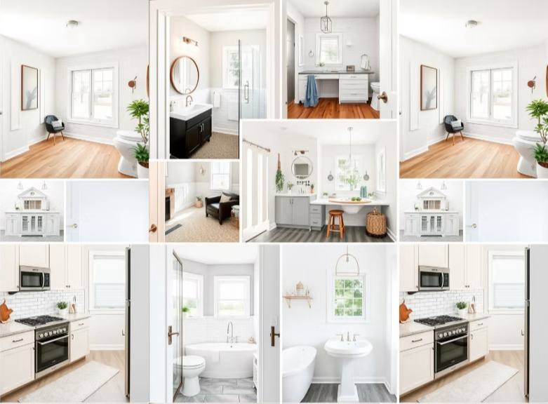 Home interior collage